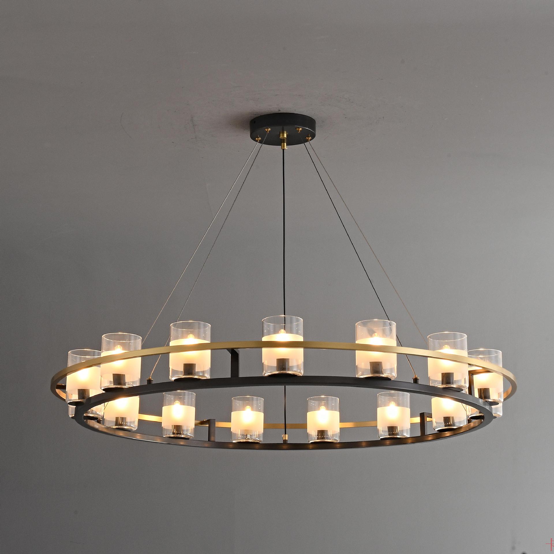 Nordic Simple Hotel Hall Chandelier Industrial Style Art Design Villa Glass Chandelier