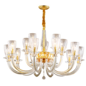 Postmodern crystal chandelier Nordic luxury duplex living room chandelier lighting simple lounge decoration luster pendant lamp SSM-9160 image 1