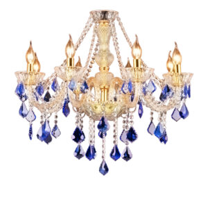 European crystal chandelier modern home living room decoration hotel villa luxury pendant lamp blue crystal luster chandelier SSM-9025 image 1