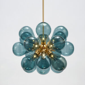 Nordic Glass Round Bubble Pendant Lamp Modern LED G9 Hanging Chandeliers for Decoration Home SSM-3332 image 1