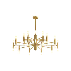Nordic LED Art Villa Chandelier Living Room Lobby Restaurant Gold Glass Candles Chandeliers SSM-9897-02 image 1