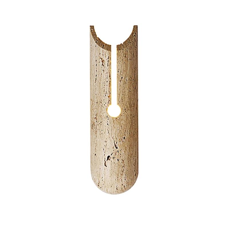 Wabi Sabi Natural Stone Design Wall Lamp Bedside Bedroom Living Room Home Fresh Corridor Ailse Travertine Decor Lights