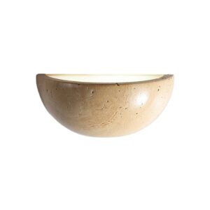 Creative Semicircle Yellow Stone Wall Lamp Japanese Wabi Sabi Background Sconce Living Room Bedside Corridor Marble Decor Lights SSM-2207 image 1