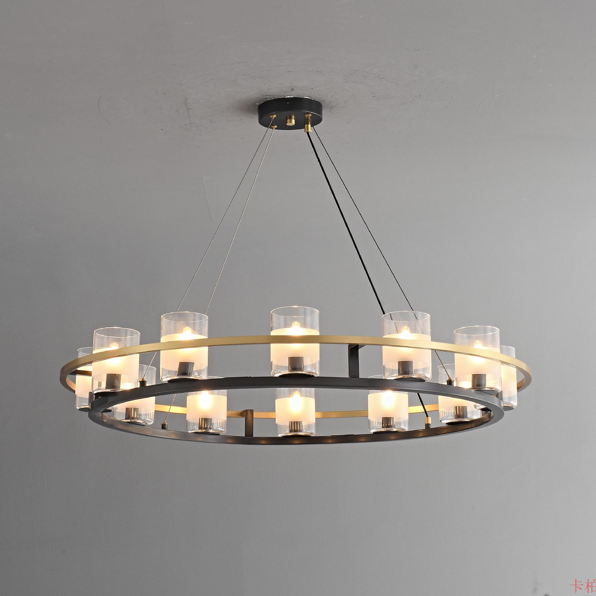 Nordic Simple Hotel Hall Chandelier Industrial Style Art Design Villa Glass Chandelier