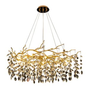 French Simple Luxury Creative Chandelier Round LED K9 Drop Crystal Pendant Light SSM-6041 image 1