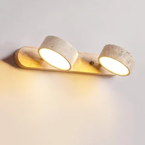 Japanese Wabi Sabi Creative New Round LED Wall Light Home Decoration Bathroom Washtable Dressing Table Mirror Front Lamps SSM-2265 image 1