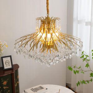 Luxury Crystal Chandelier French Retro Living Room Pendant Lamp Restaurant Bedroom Chandelier American Zhongshan Lamps D SSM-3335-01 image 1
