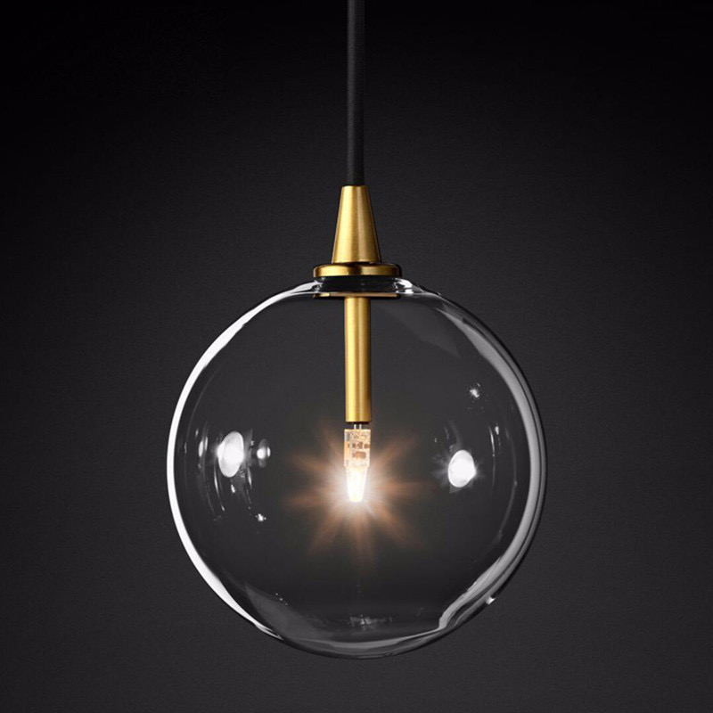 Nordic modern metal chandeliers pendant lights glass lamp shades hanging decorative lights for home