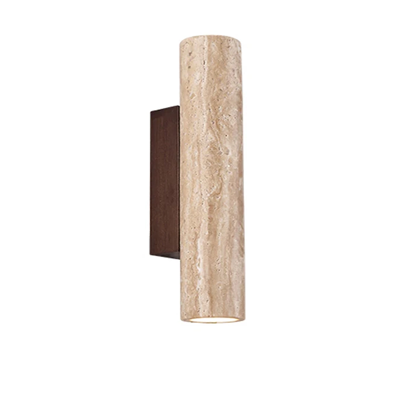 Travertine Wall Lamp up Down for Home Decor Living Room Wabi Sabi Yellow Stone Hotel Corridor Bedside Background Sconce 32CM