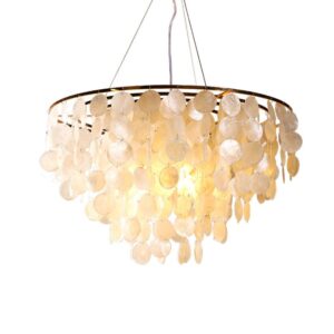 Modern Lustre Salon Shell Chandelier Nordic Natural Seashell Hanging Lamp for Home Pendent Lighting Chandelier for Living Room SSM-3345 image 1