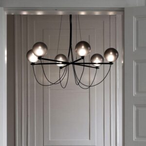 Postmodern Nordic Glass Ball Chandelier Living Room Bedroom Creative Hanging Lamps Restaurant Hotel Decoration LED Pendant Light SSM-1001-02 image 1