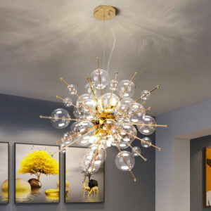 Modern Nordic Golde Glass BUlb Decorative Chandelier Pendante Light for Living Room SSM-3331 image 1