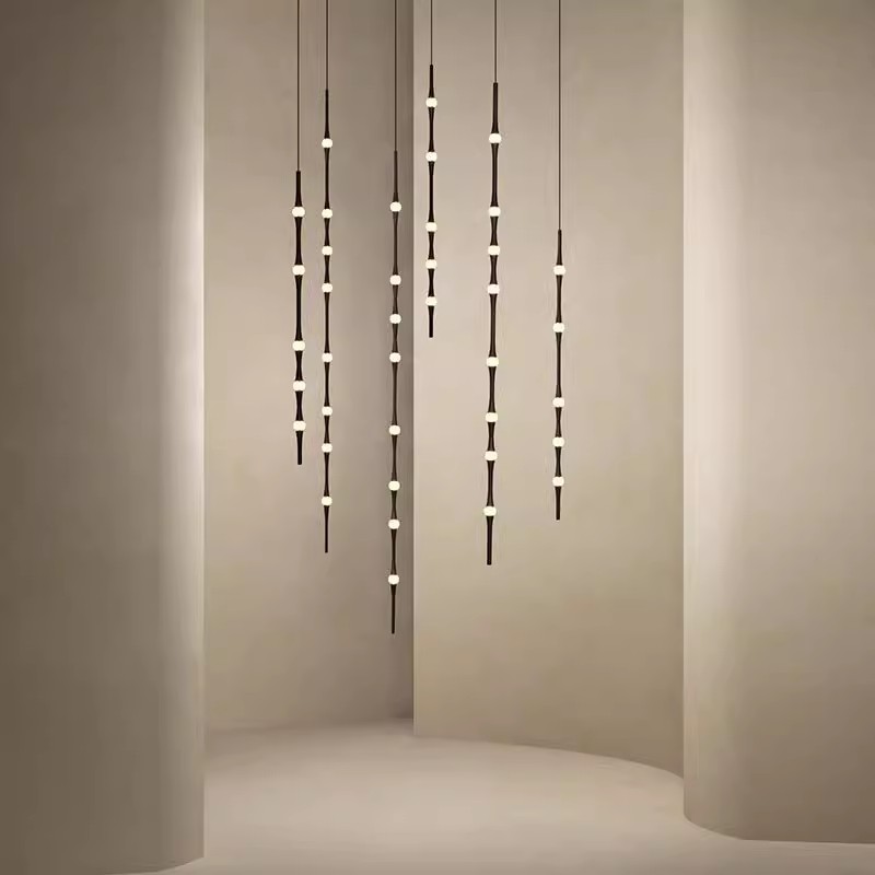 Popular Design Black Modern Nordic Ceiling Lighting Chandelier Hotel Ceiling Living Room Led Chandelier