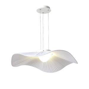 Nordic INS White Lotus Leaf Pendant Lamp LED Decorative Metal Cloth Ceiling Lamp for Home SSM-8141 image 1