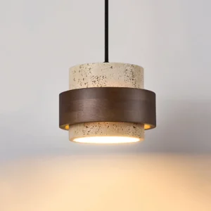Vintage Wabi Sabi Yellow Stone Pendant Light Nordic Corridor Bedroom Balcony Ceiling Decoration Living Room Led Lamp SSM-2050 image 1