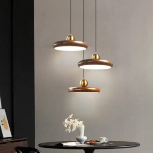 Nordic Contemporary Interior Decoration Wood Color Finish New Design Led Hanging Lamp Pendant Lamp for Home Restaurant SSM-8025 image 1