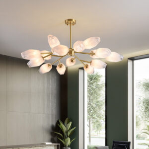 Modern 15 Lights Ceiling Light LED Chandeliers for Living Room Lighting Fixture Chandelier Hanging Copper Glass Pendant Lamp SSM-8058-01 image 1