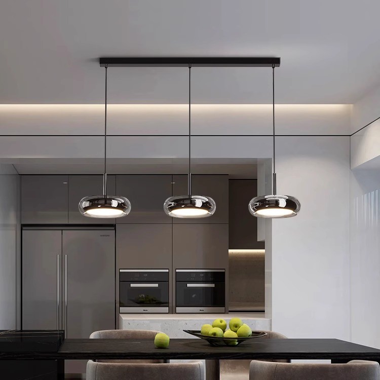 Modern Italian Minimalist Dining Table Pendant Lamp High Sense Three Headed Large Hanging Ancient Chandeliers Pendant Lights
