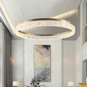 Nordic LED Chandelier Luxury Ring Crystal Pendant Light Modern Minimalist Hanging Lamps for Restaurant Bedroom Hall Hotel SSM-8105 image 1
