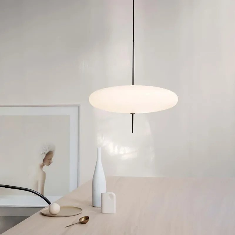 Flying Saucer Desiggn Hanging Lamp Kitchen Bedroom Living Room Cafe Lamp Nordic Modern Designers Glass Pendant Light