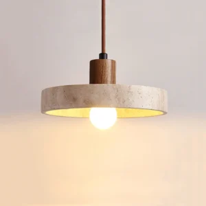 Japanese Wabi Sabi Yellow Stone Pendant Lamp Nordic Corridor Bedroom Balcony Ceiling Decoration Chandelier Living Room LED Light SSM-2040 image 1