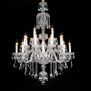 European high quality transparent wedding decoration banquet hall luxury glass crystal chandelier SSM-9059 image 1