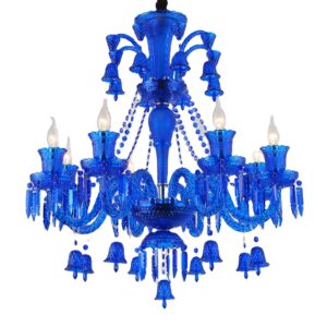 Modern Crystal Chandelier Fashion Hotel Clothing Store Ceiling Lighting Simple Blue Luster Living Room Pendant Lamp SSM-9066 image 1