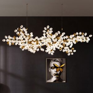 Light Luxury Modern Design Glass White Ball Art Chandelier for Villa Living Dining Room Hotel Decor SSM-6063 image 1