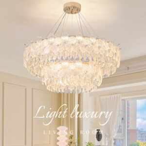French Cream Style Modern Simple Iron Chandelier for Living Room Bedroom High End Lamps Hanging Warm Romantic SSM-3318-02 image 1