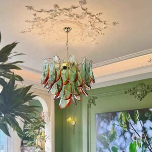 Vintage Murano Glass Chandelier Luxury Retro Designer Hanging Light for Living Master Bedroom Adjustable Height Long Middle SSM-3308-03 image 1