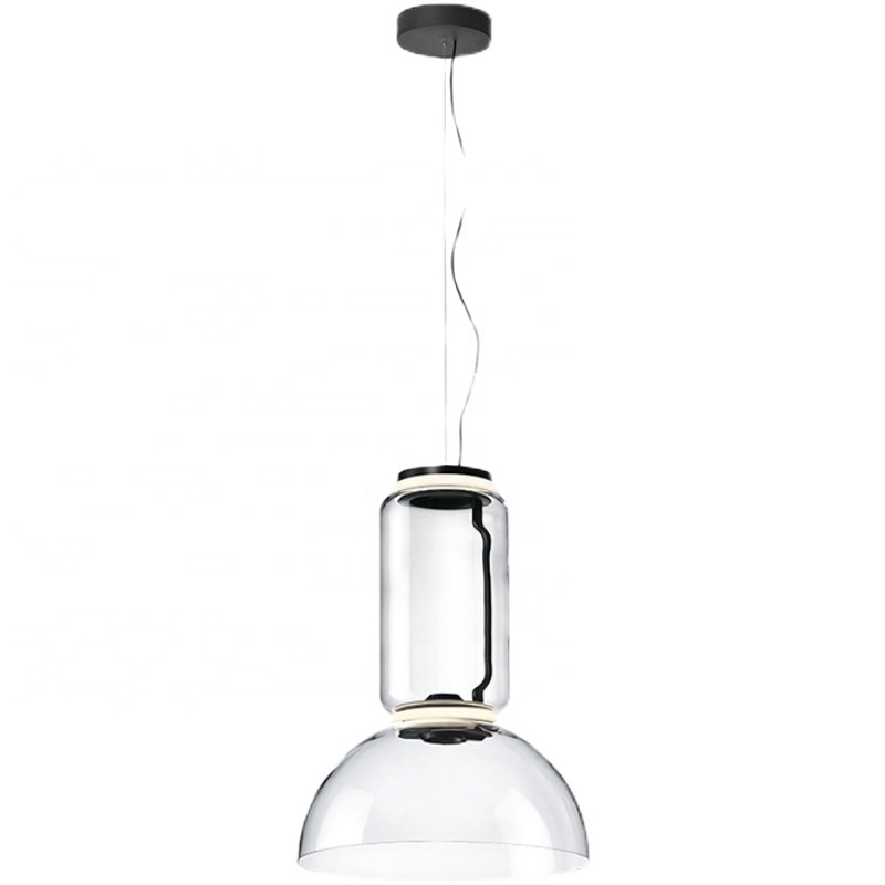 Creative Noctambule Lamp Luxury Warm White LED Clear Glass Pendant Light Nordic Vertical Transparent Hang Lamp Lampara Luminaire