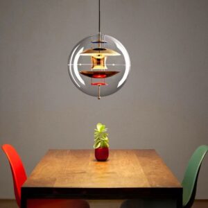 Designer Planet Restaurant Chandelier Nordic Modern Simple Table Creative Circular Cafe bar Lamps SSM-9883-01 image 1