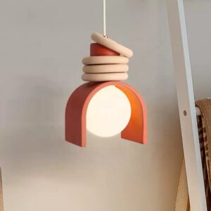 Vintage Wabi sabi Bedroom Headboard Pendant Lamp Red Resin Decor Art Chandelier Pendant Lights for Restaurant Bar SSM-9849 image 1