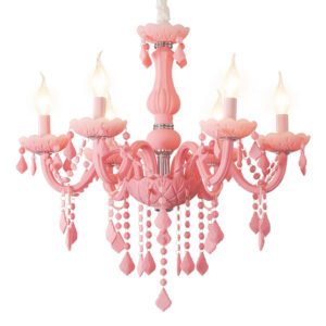 Modern luxury macaroon pink candle pendant lights Living Room Dining Room Bedroom decoration lights led crystal chandeliers SSM-9132 image 1