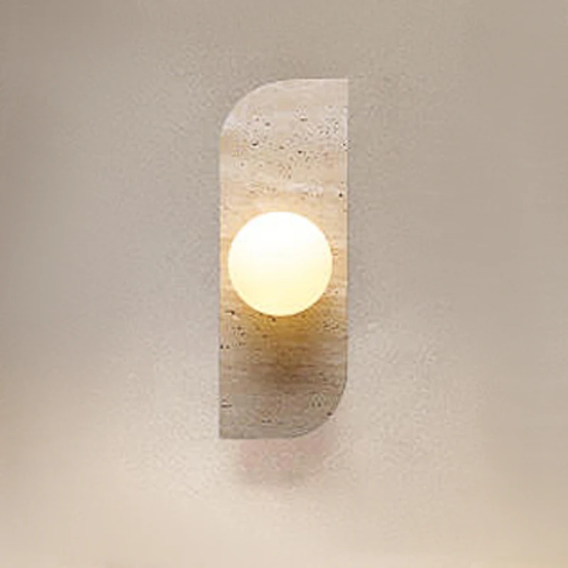 Wabi Sabi LED Stone Decorative Light for Living Room Bedroom Apartment Corridor Stairs Travertine Wall Lamp