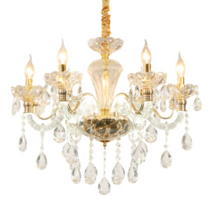 Golden crystal chandelier home hotel ceiling chandelier modern apartment Nordic decoration luster crystal pendant lamp SSM-9028 image 1