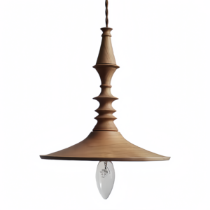 Japanese Style Retro Handcrafted Wooden Pendant Lamp Original Chandelier for Entrance Hall or Dining Room Small Sizes SSM-9860 image 1