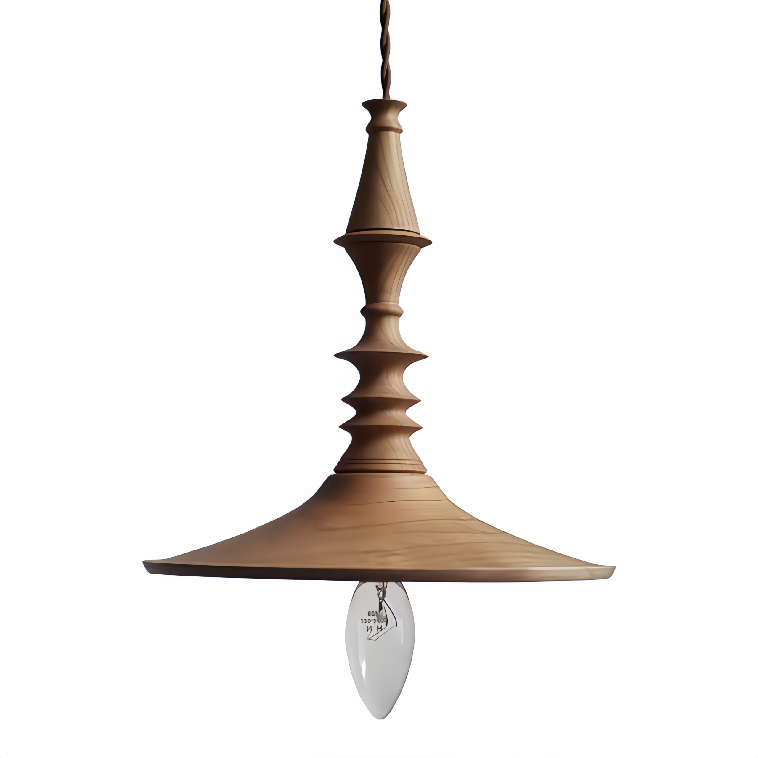 Japanese Style Retro Handcrafted Wooden Pendant Lamp Original Chandelier for Entrance Hall or Dining Room Small Sizes