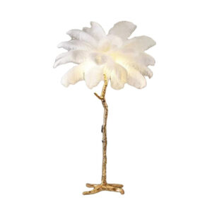 Modern Nordic Ostrich Feather Light Tree Floor Lamp LED Standing Lamp Living Bed Room Hotel Decorative Fixture Feather Light SSM-6019 image 1