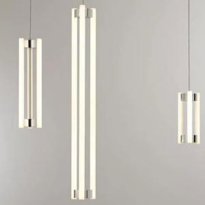 D15 H30cm Long Chandelier Triangular LED Metal Body Nordic Pendant Light for Dining Living Room Hotel Bedroom SSM-9873 image 1
