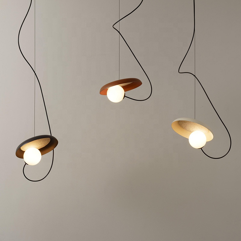 Modern Nordic Design Metal Art Hanging Lamp Home Decoration Led Round Chandelier Pendant Lights