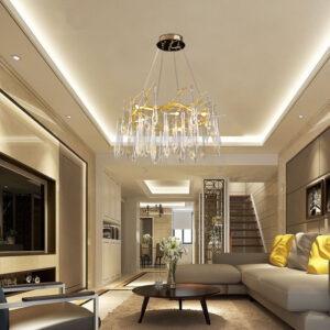Modern hotel living room golden luxury crystal ceiling chandelier SSM-6036 image 1