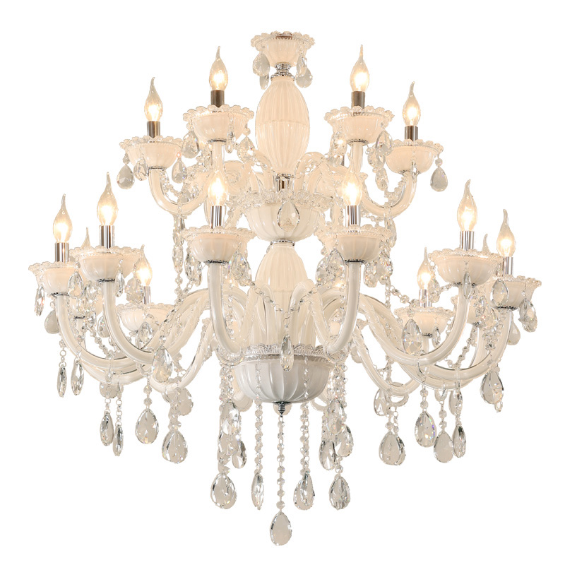 Simple indoor crystal chandelier living room large pendant light bedroom dining room atmospheric decorative lighting
