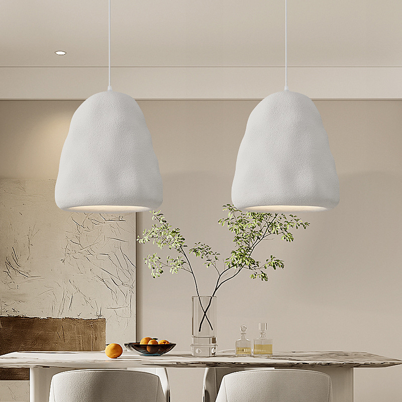 Nordic Modern LED Ceiling Hanging Pendant Light Wabi Sabi Style Chandelier for Bedroom Villa Living Dining Room