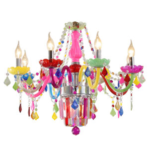 Nordic colorful crystal chandelier personalized home living room decoration lighting creative children s room pendant lamp SSM-9146 image 1