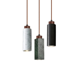 Marble Pendant Lamp Led Dining Room Restaurant Kitchen Island Bar Bedroom Bedside Hanging Droplight Stone Green White Black SSM-2002 image 1