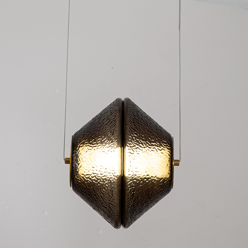 Postmodern glass living room chandelier study bedroom designer atmosphere exhibition room bedside lamp