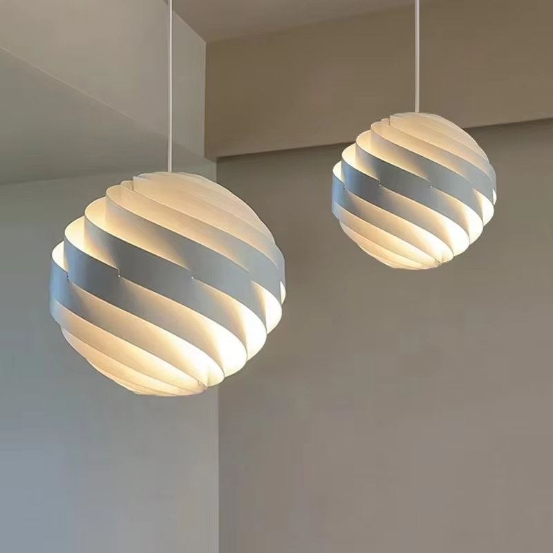 White Minimalist Industrial Wind Lamp Modern Creative Art Dining Room Living Room Bedroom Chandelier