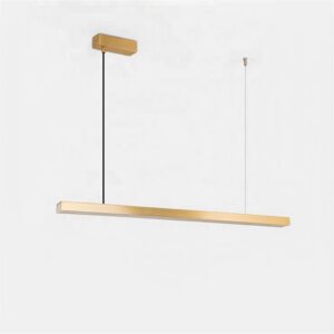 Modern Linear Ceiling Light Lamp Black Brass Aluminum 36W LED Pendant Lighting Fixture SSM-8036-01 image 1
