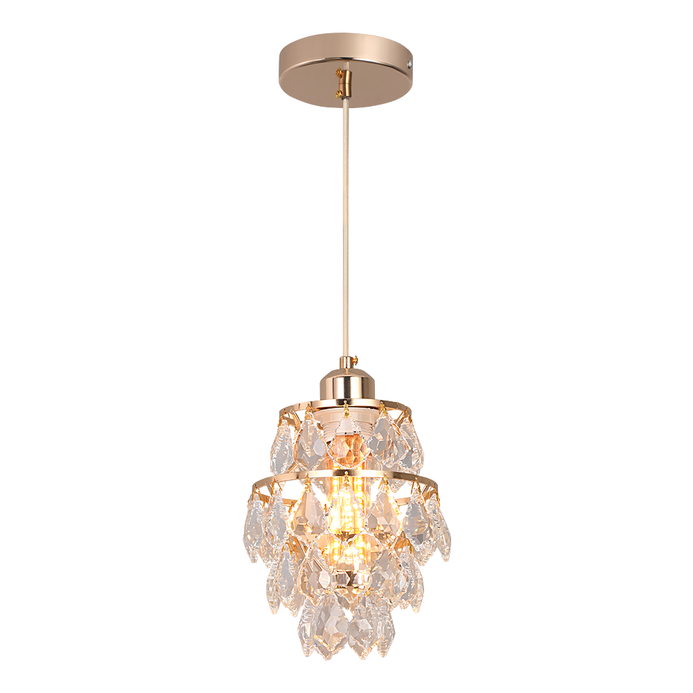 Hanging Pendant Lamp K9 Crystal Light Kitchen Island Decoration Modern Gold Crystal Led Pendant Light for Dining Living Room